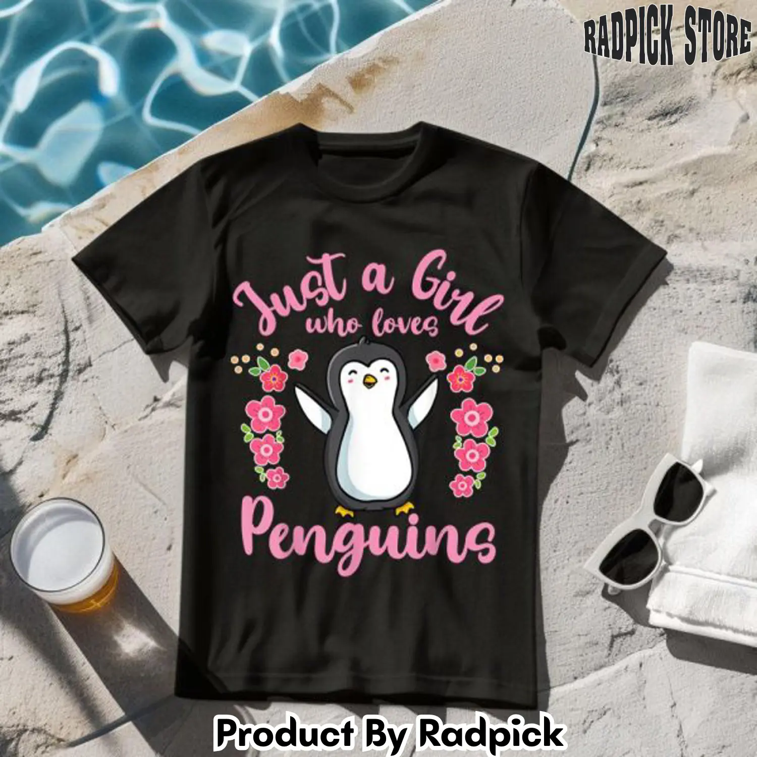 Just a girl who loves penguins tshirt rp2629396